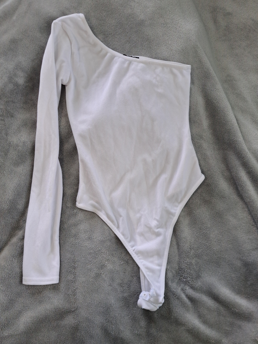 One-Shoulder White Bodysuit